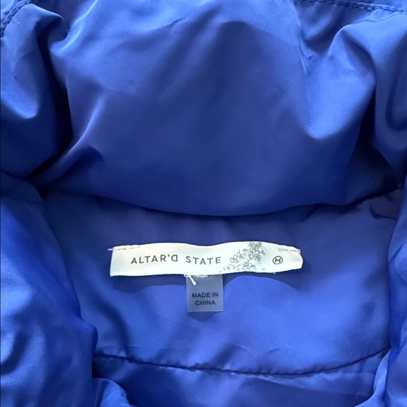 Altar'd State Royal Blue Puffer Vest - M - Picture 2 of 5